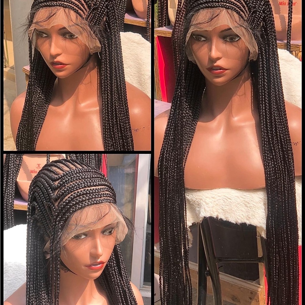 Elegant Blonde Braided Wigs - Picture 6 of 8